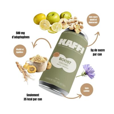 functional sparkling drink - natural - maca & ginseng - chicory flavor