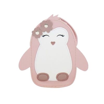Borsa a tracolla Litchi - L'adorabile Baby Pinguin Pink