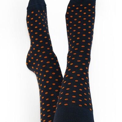1317 | Calcetines unisex - Índigo/Naranja