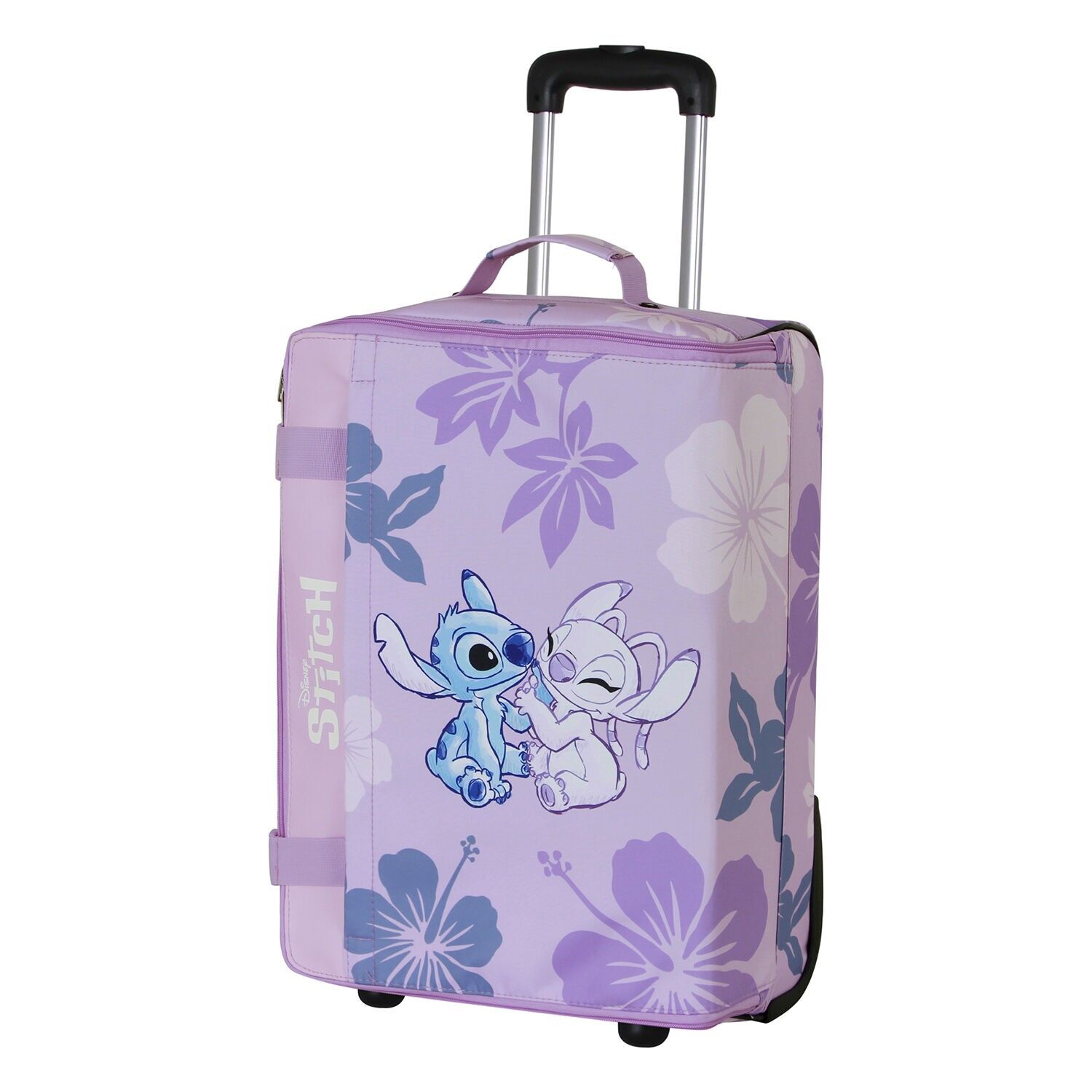 Disney Lilo e Stitch Valigia cabina pieghevole Stitch & Angel, rosa