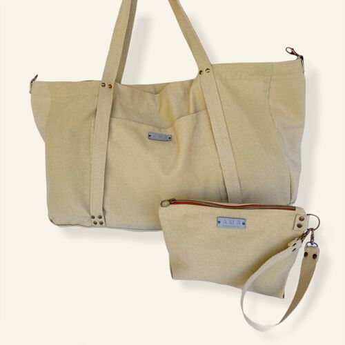 BEACH BAG PACK + CAPARICA Beige