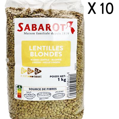 Lenticchie Bionde - 10 Sacchi da 1kg - Sabarot