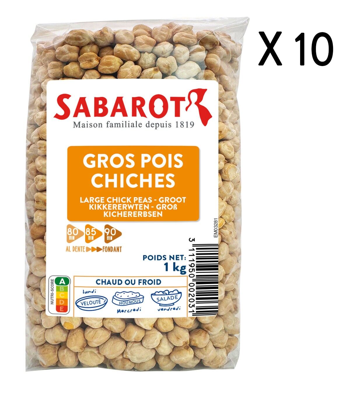 Ceci 48/50 - 10 Sacchi da 1kg - Sabarot
