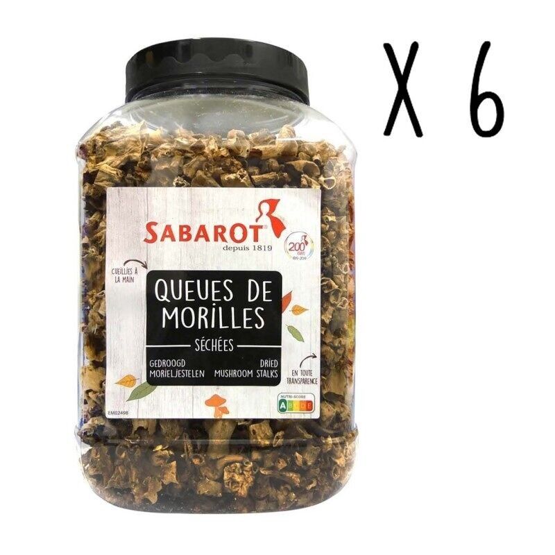 Getrocknete Morchelschwänze – 6 Gläser à 500 g – Sabarot