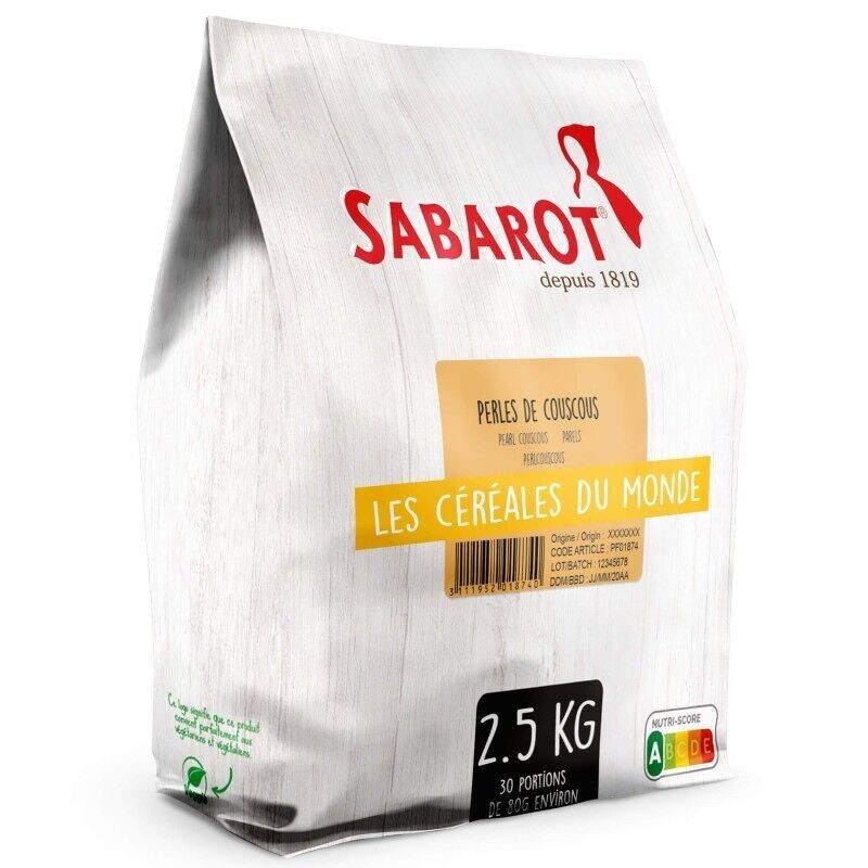 Perle di cous cous - sacchetto da 2,5kg - Sabarot