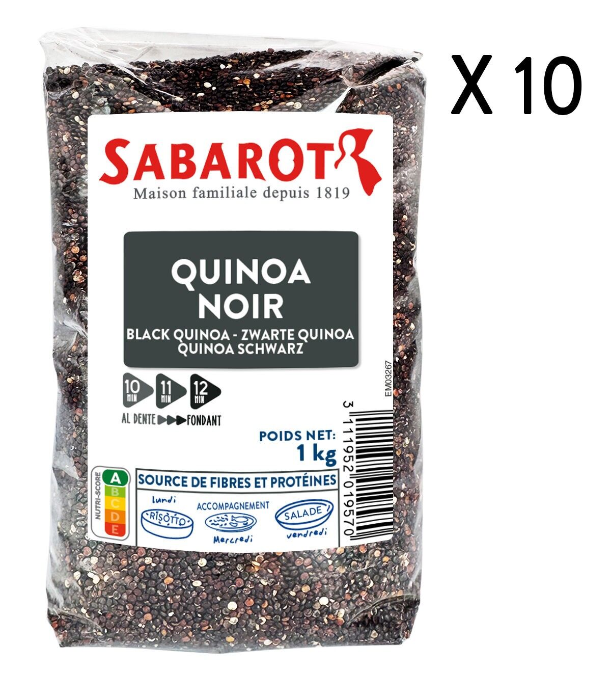 Quinoa Nera - 10 Sacchetti da 1kg - Sabarot