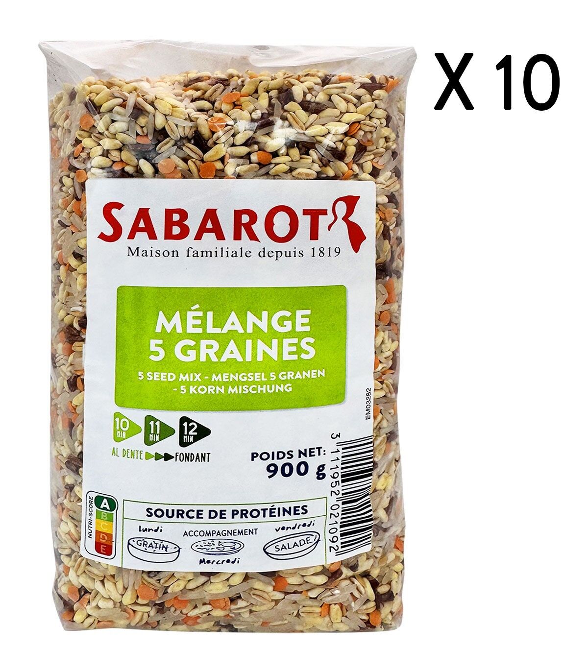 Miscela di 5 semi - 10 buste da 900g - Sabarot