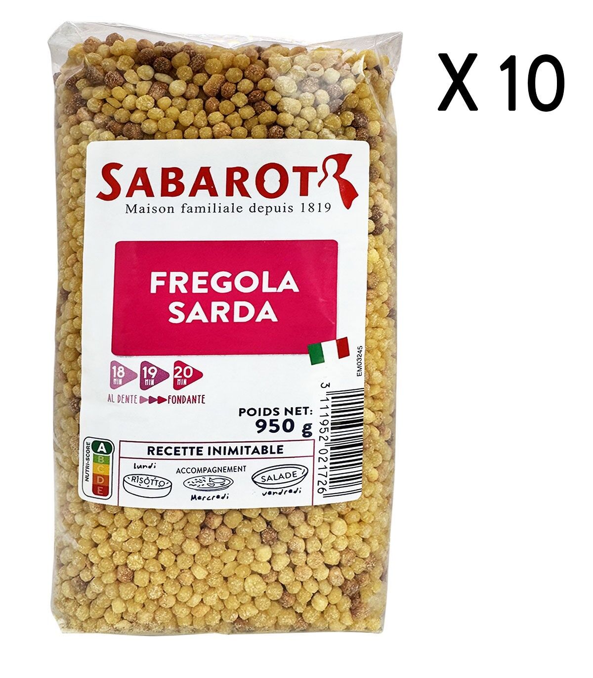 Fregola sarda – 10 Beutel à 950 g – Sabarot