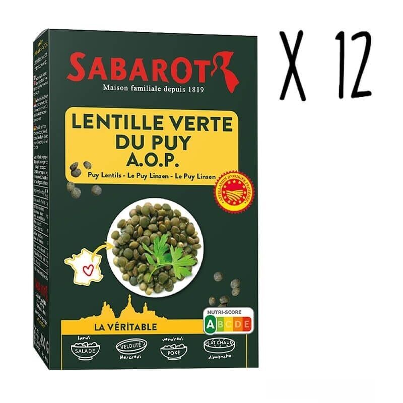 Grüne Puy-Linsen – 12 Kisten à 450 g – Sabarot