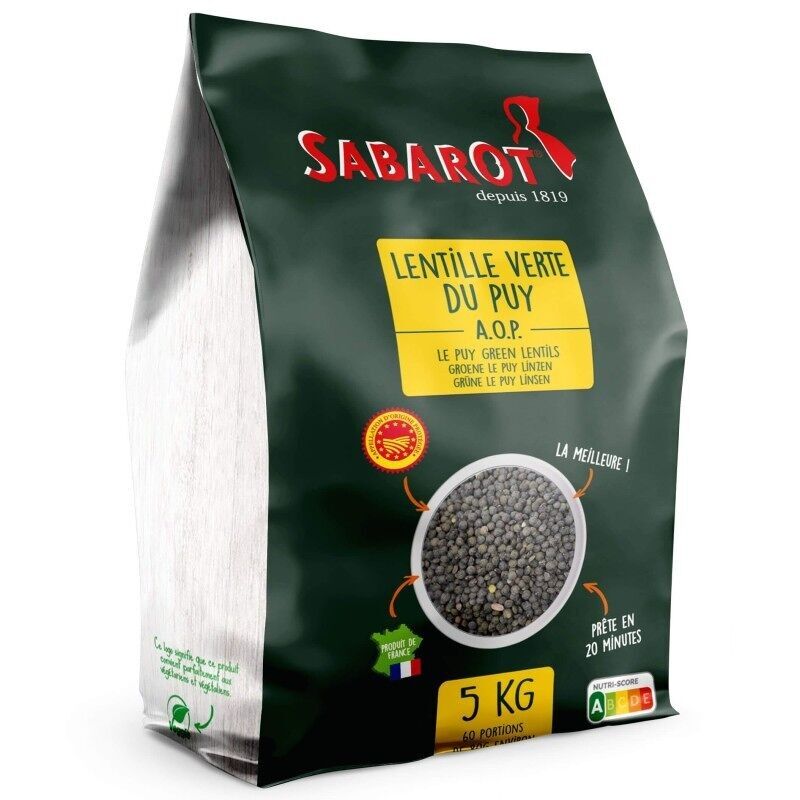 Grüne Puy-Linsen – 5-kg-Beutel – Sabarot