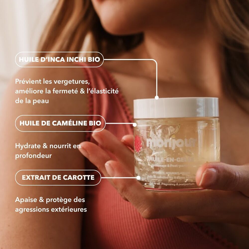 Huile-en-gelée, Soin grossesse & post-partum 100ml