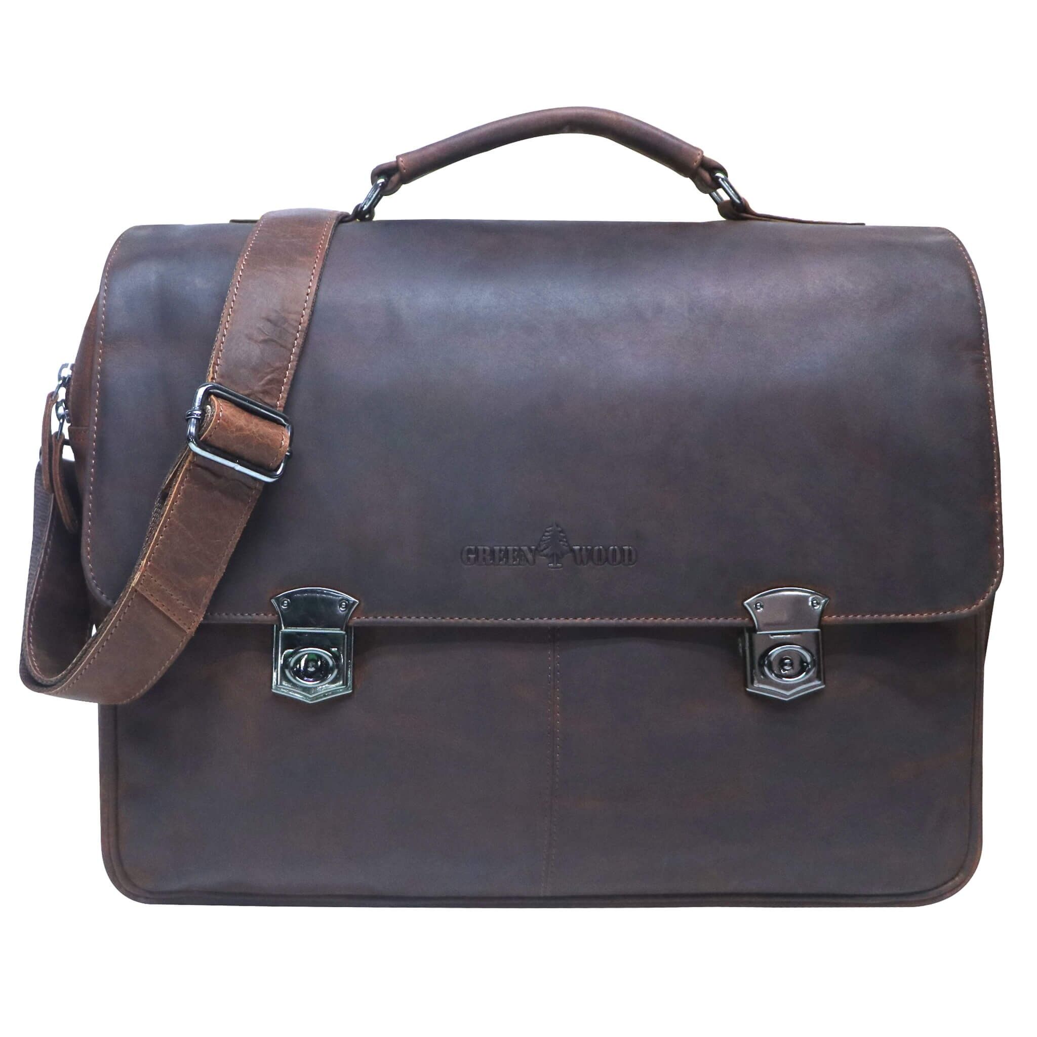 Karl teacher bag women's leather business bag men with 15 inch laptop sleeve
