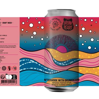 Afterword With Drunkbeard - Pastry sour Ananas Mangue Vanille - 44cl