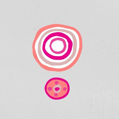 Bolas y círculos - Adhesivo de pared reutilizable