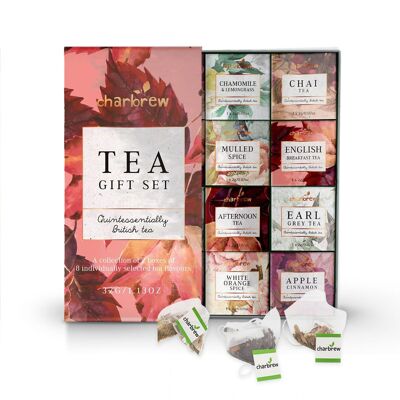 Coffret cadeau de thés assortiment floral d'automne - 16 sachets de thé