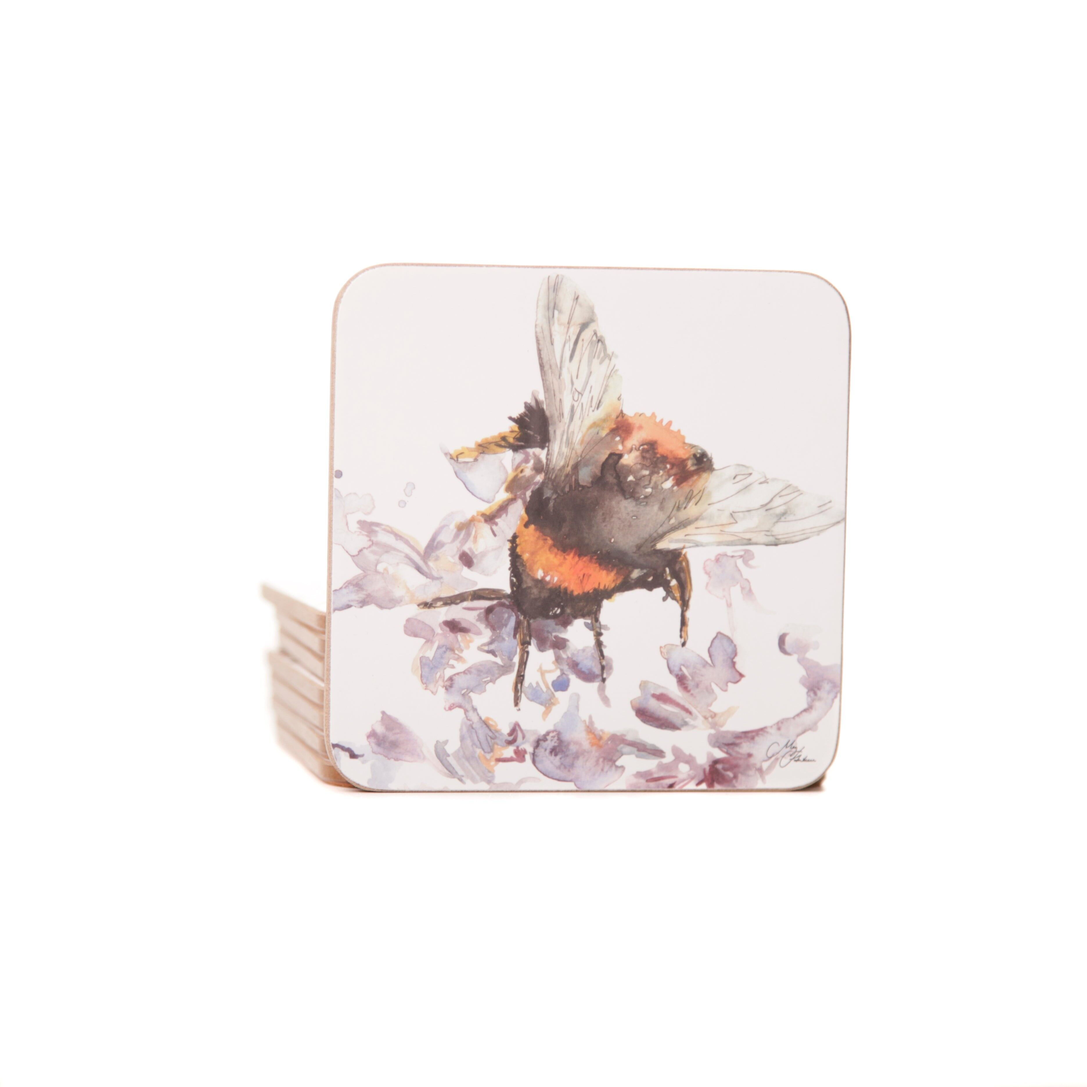 Sottobicchieri con design ad acquerello The Orchard' Bee