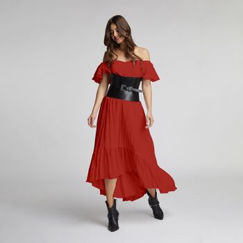 ROBE PALERME ROUGE BRIQUE