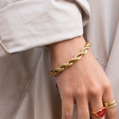Pulsera Mónica Oro | Joyería hecha a mano en Francia