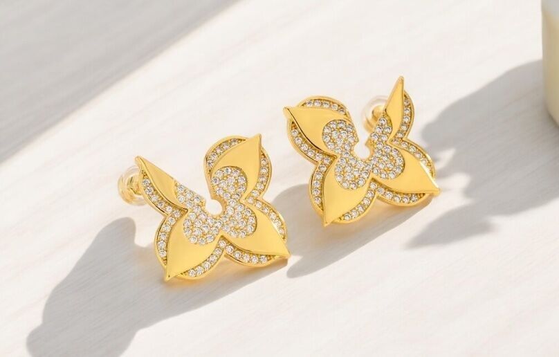 Ohrringe Melita vergoldet mit Zirkon