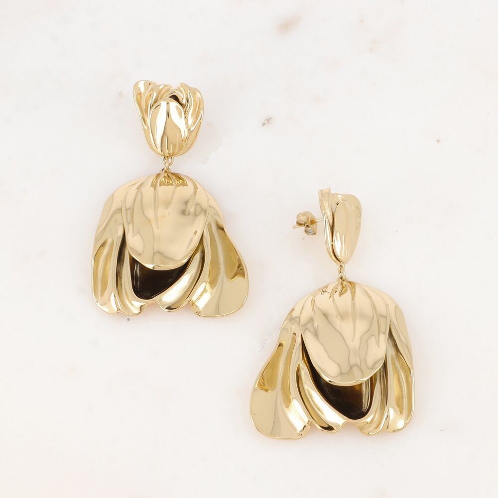 Célestine baumelnde Ohrringe – Blattmuster