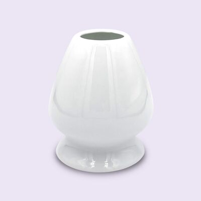 Porta scopa Matcha Kusenaoshi bianco realizzato in ceramica
