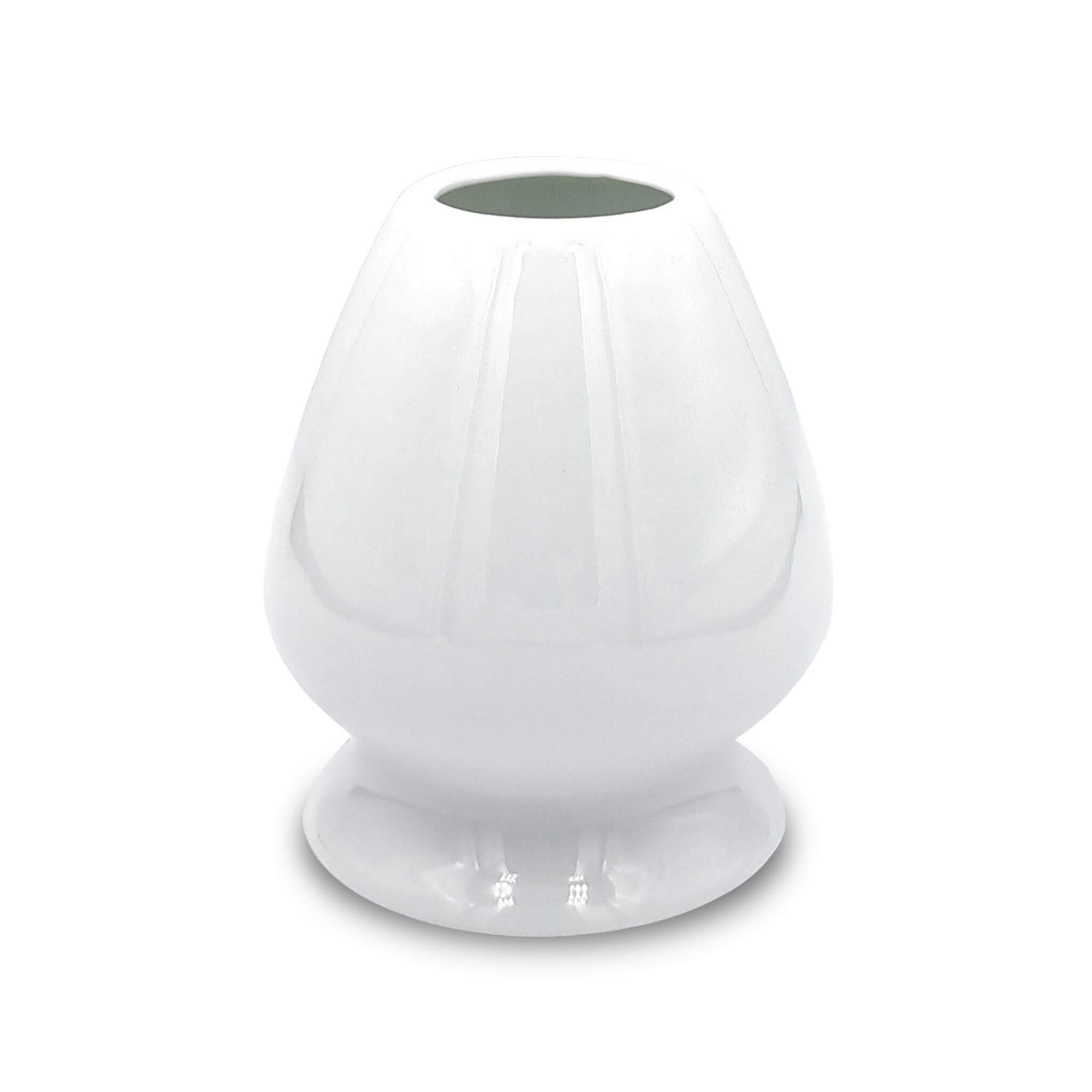 Portaescobas Matcha Kusenaoshi blanco fabricado en cerámica