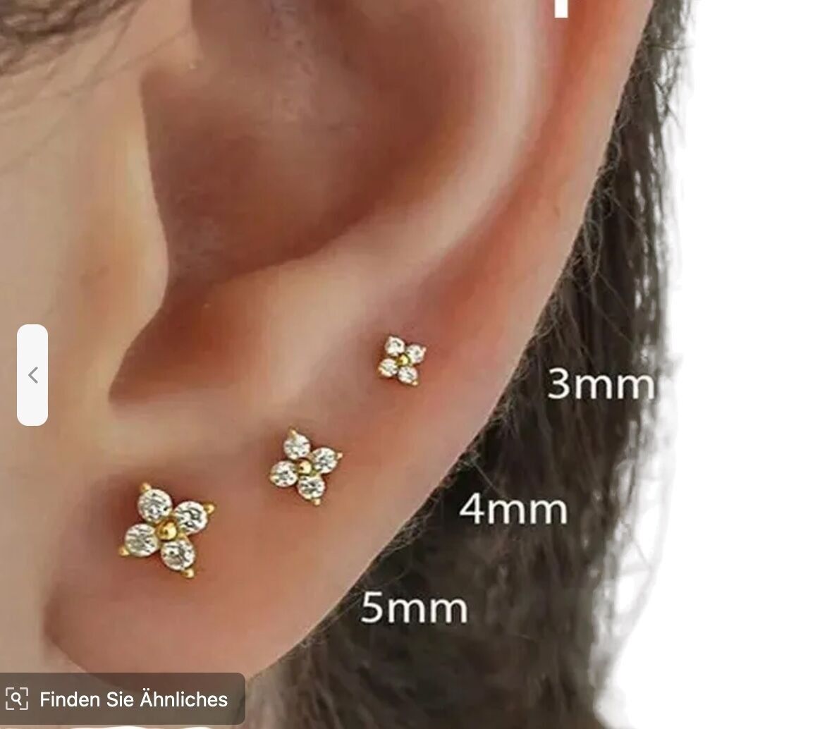 Earrings Nilde gold plated with zircons