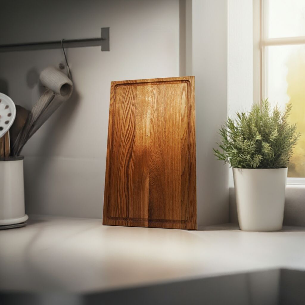 Tagliere longitudinale in rovere incl. Ferma tagliere 50 x 30 x 2 cm