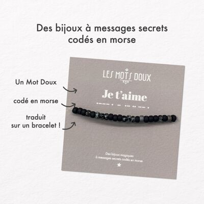 Pulsera de hombre en código morse: Te amo