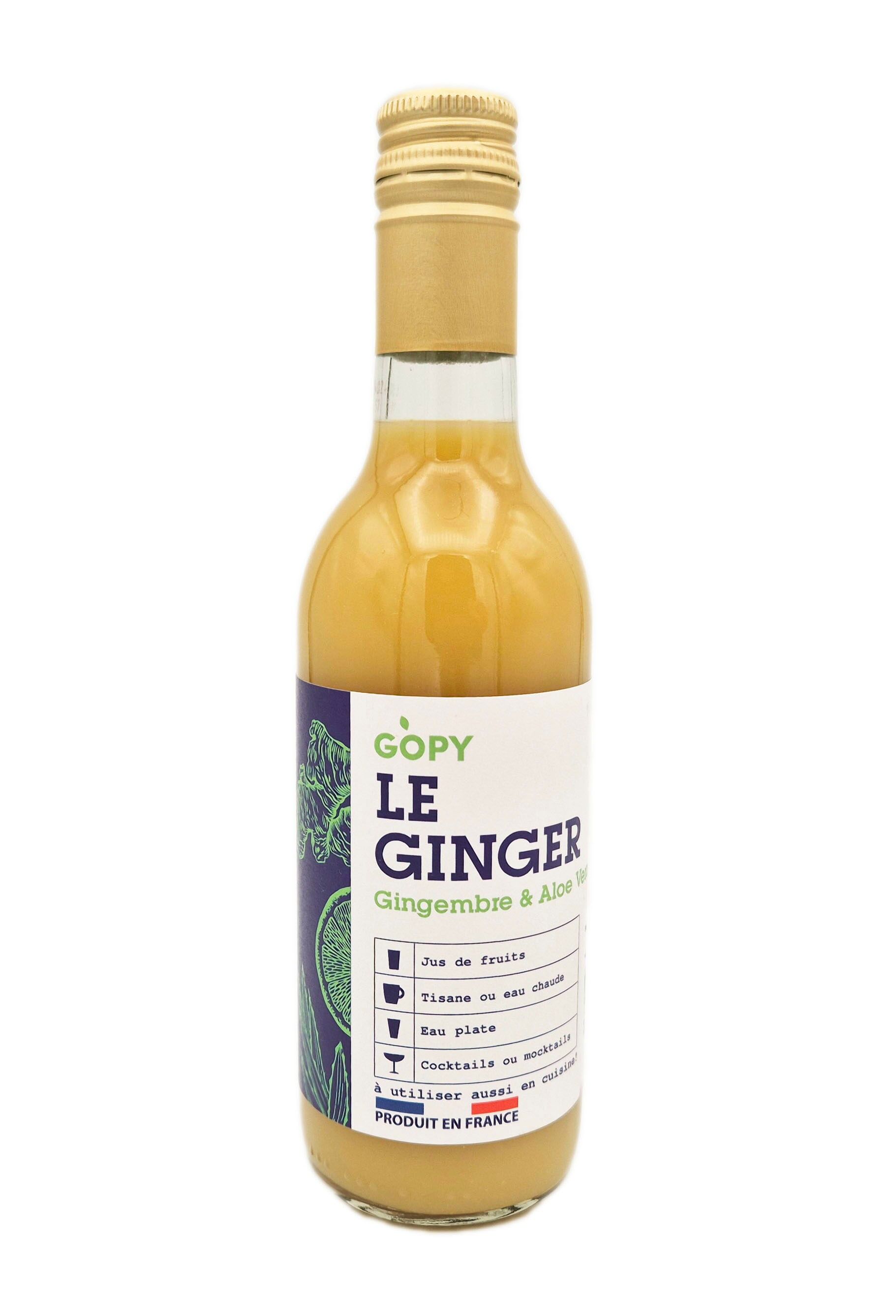 Zuckerreduziertes Ingwer-Aloe Vera - Ingwerkonzentrat - 240 ML