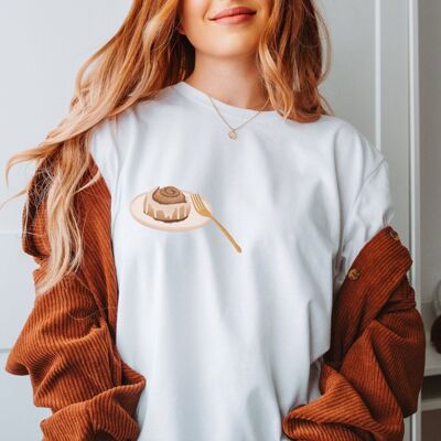 T-Shirt Cinnamon Roll Kanelbullar - ORGANIC COTTON Sweden Shirt Gift Fika