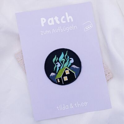 Parche Northern Lights Patch Camisa Islandia Casa - Camisa de regalo Decorar Hierro en Parche Viaje