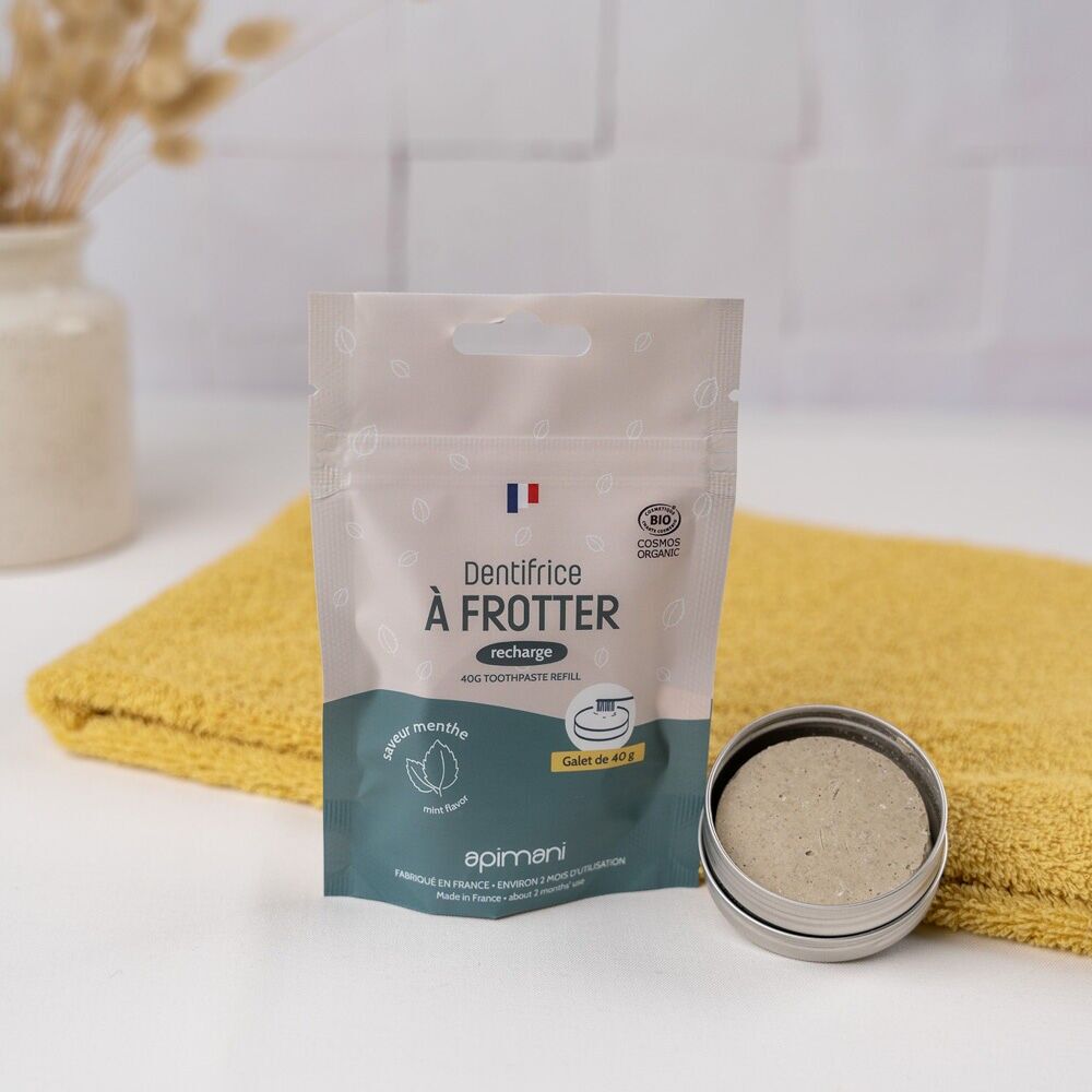 Ricarica 1 sassolino – Dentifricio alla menta – confezione da 5