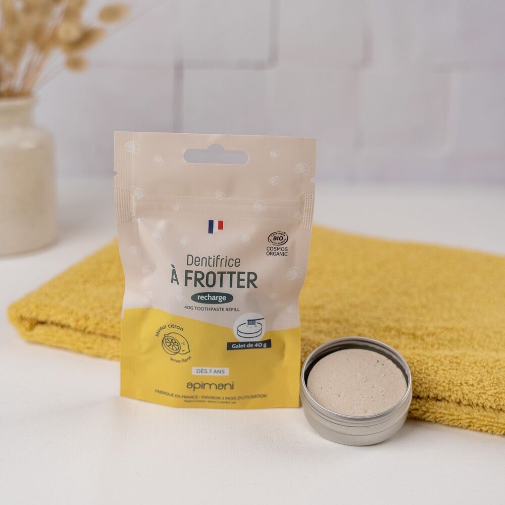 Refill 1 pebble – Lemon rubbing toothpaste – pack of 5