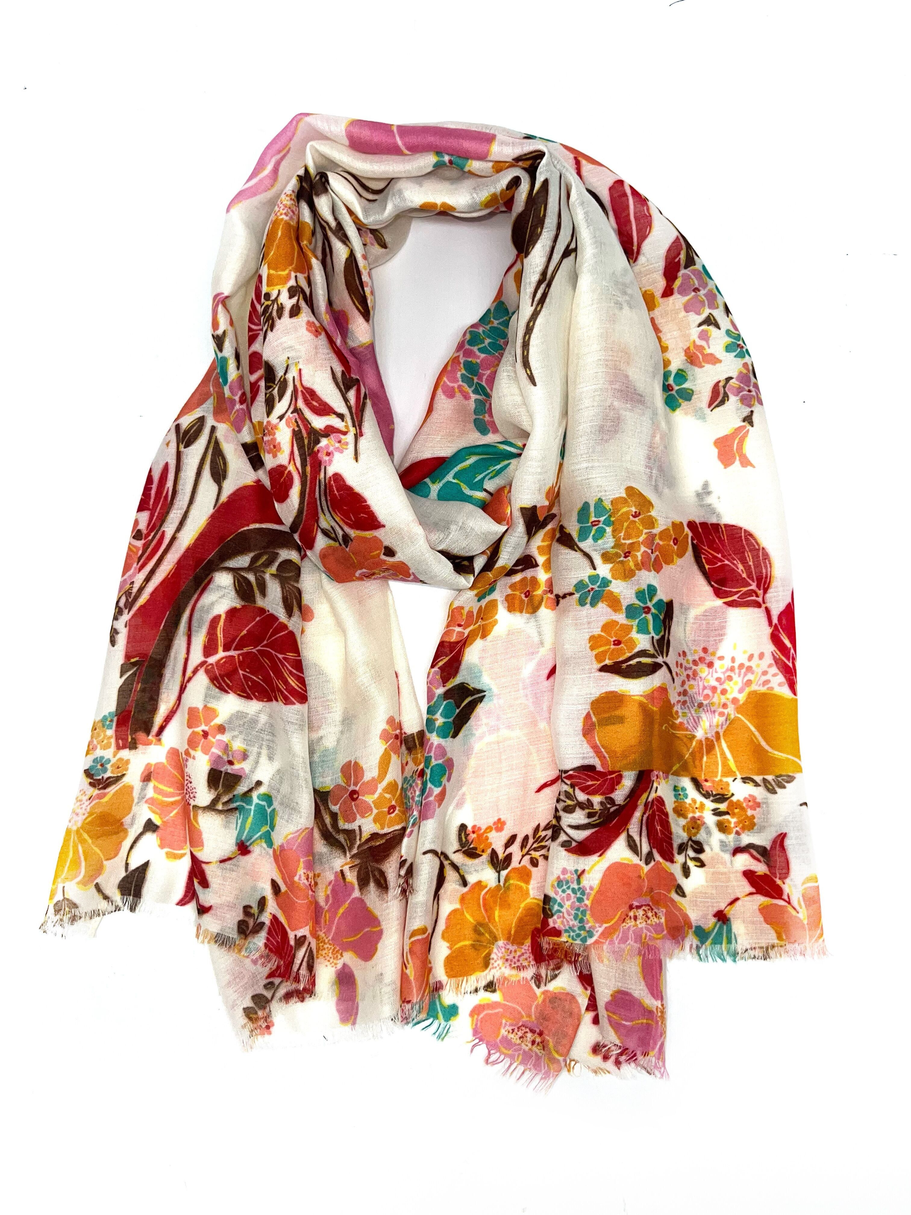 LN-67/XT-40 Schal mit Blumenmuster und Vergoldung