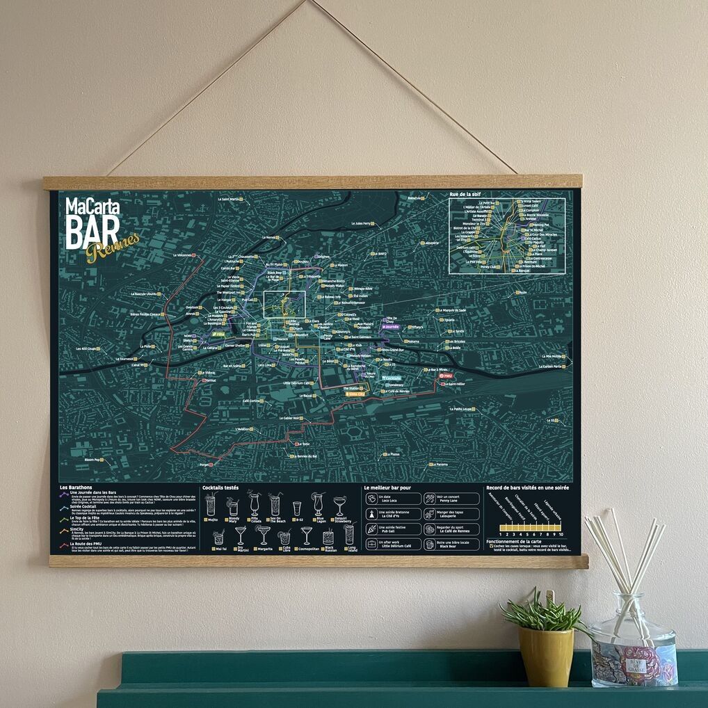 Karte der Bars von Rennes