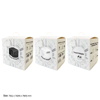 Adaptador de viaje universal Tripper blanco