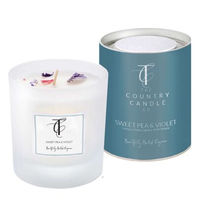 Vela de cristal de 30 cl PASTELS-Sweet Pea & Violet
