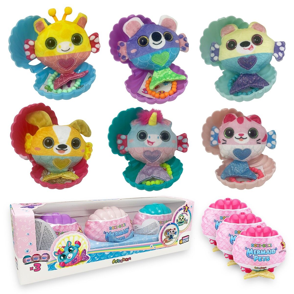 Doki Doki Mermaid Pets: Funny Box con 3 personaggi diversi