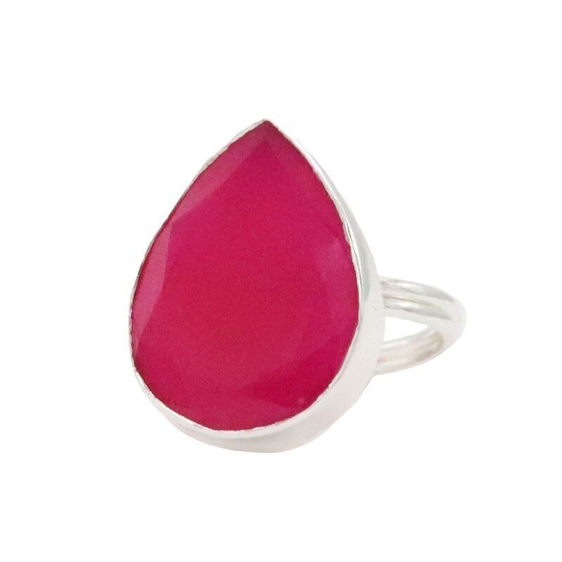 Anello Formentera in Argento Fucsia Lucido