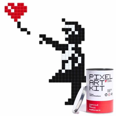 Big Girl with Balloon - Pixel Art Kit