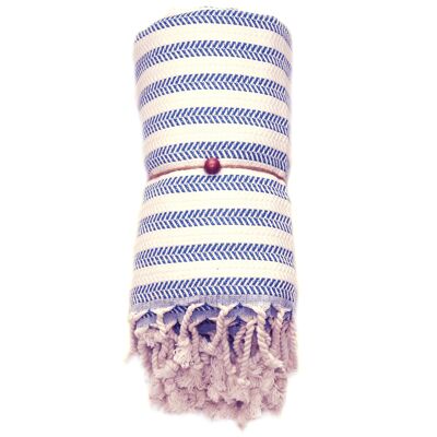 Duocolor Herringbone Sax Blue Towel