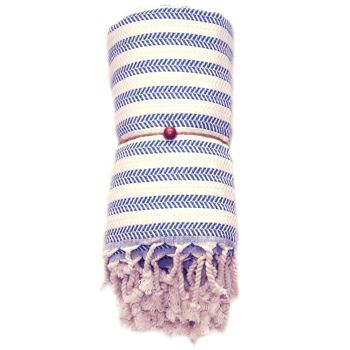 Serviette Duocolor Herringbone Sax Blue 1