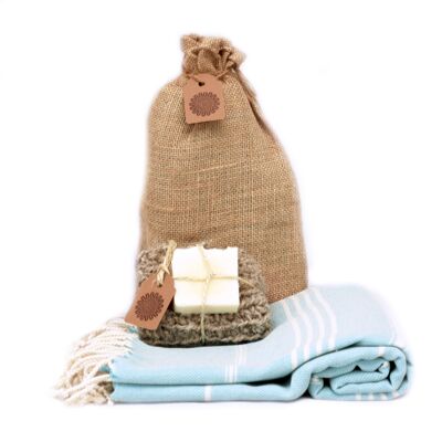 Light Blue - Sauna & Spa Skinny Gift Set