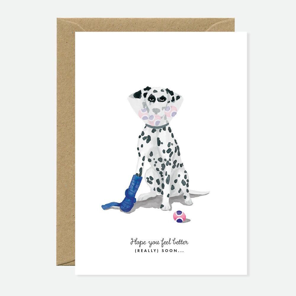 Fühlen Sie sich besser, Hund – Grußkarte