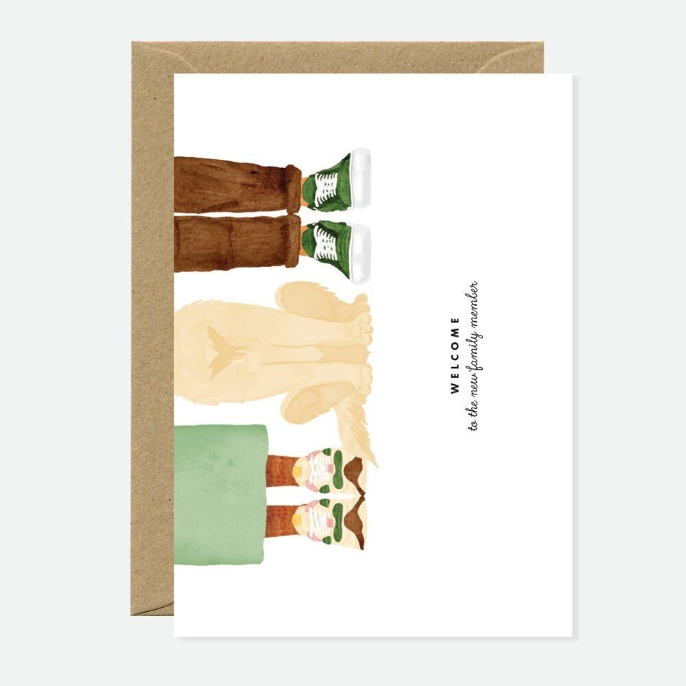 Welcome Family Dog - Greeting Card