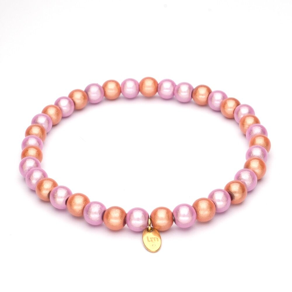 Bracciale LizzyMae Rosa Salmone 6mm