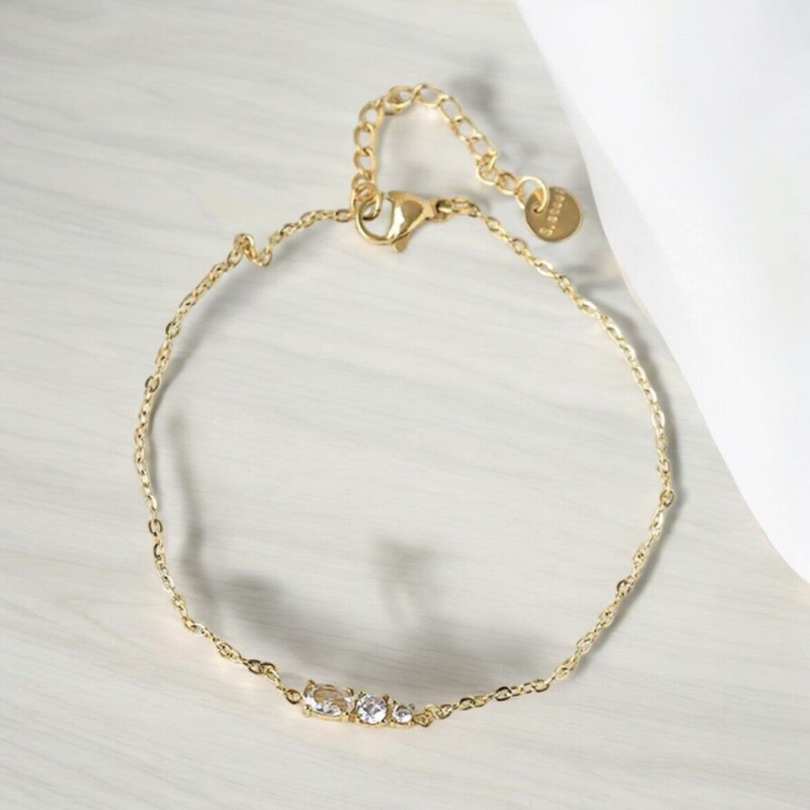 Bracelet Tiche gold plated with zircons