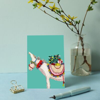 Postal cumpleaños burro