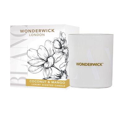 WONDERWICK London-Blanc-Bougie parfumée à la noix de coco et à la mangue